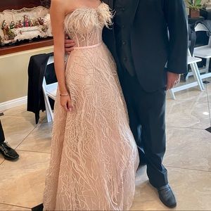 Formal strapless dress worn once